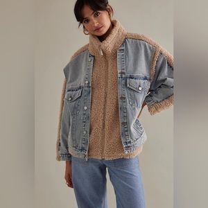 Blank NYC Bear Hug denim teddy jacket